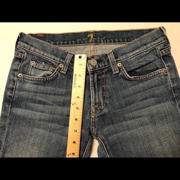 👖7FAMK Bootcut Blue Jeans Size 26 - Picture 7 of 8